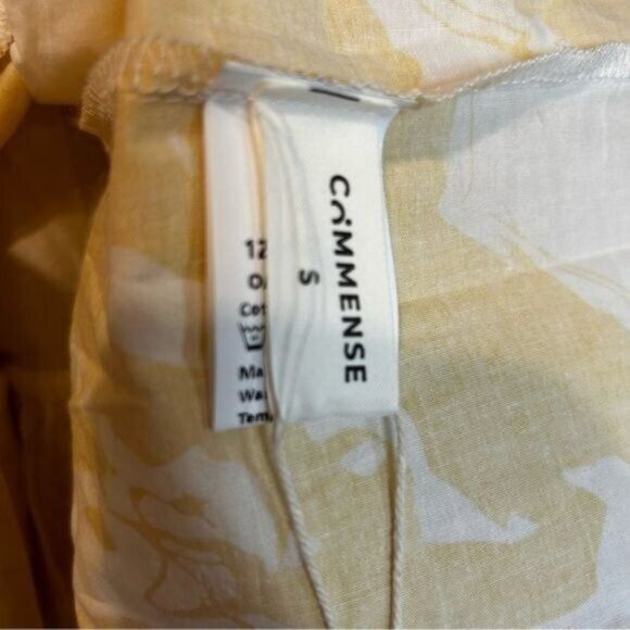 Commense yellow plumeria Two piece midi skirt and matching top Size Small New - Picture 10 of 14